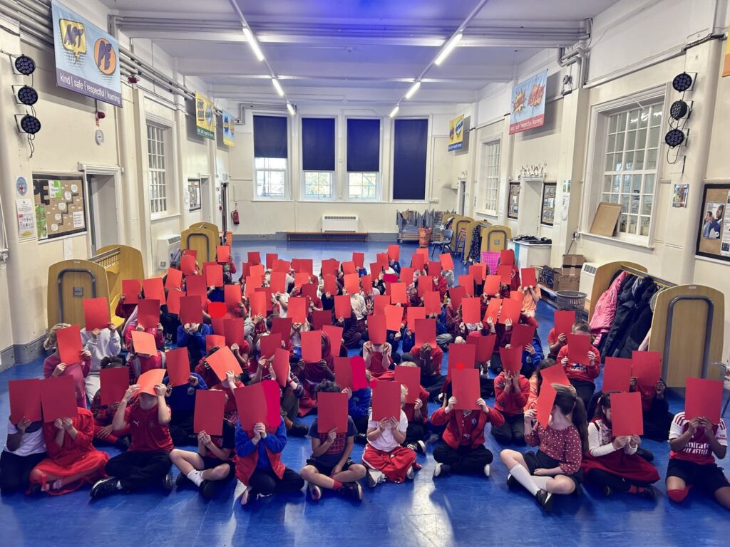 Summerhill pupils unite to show racism the red card